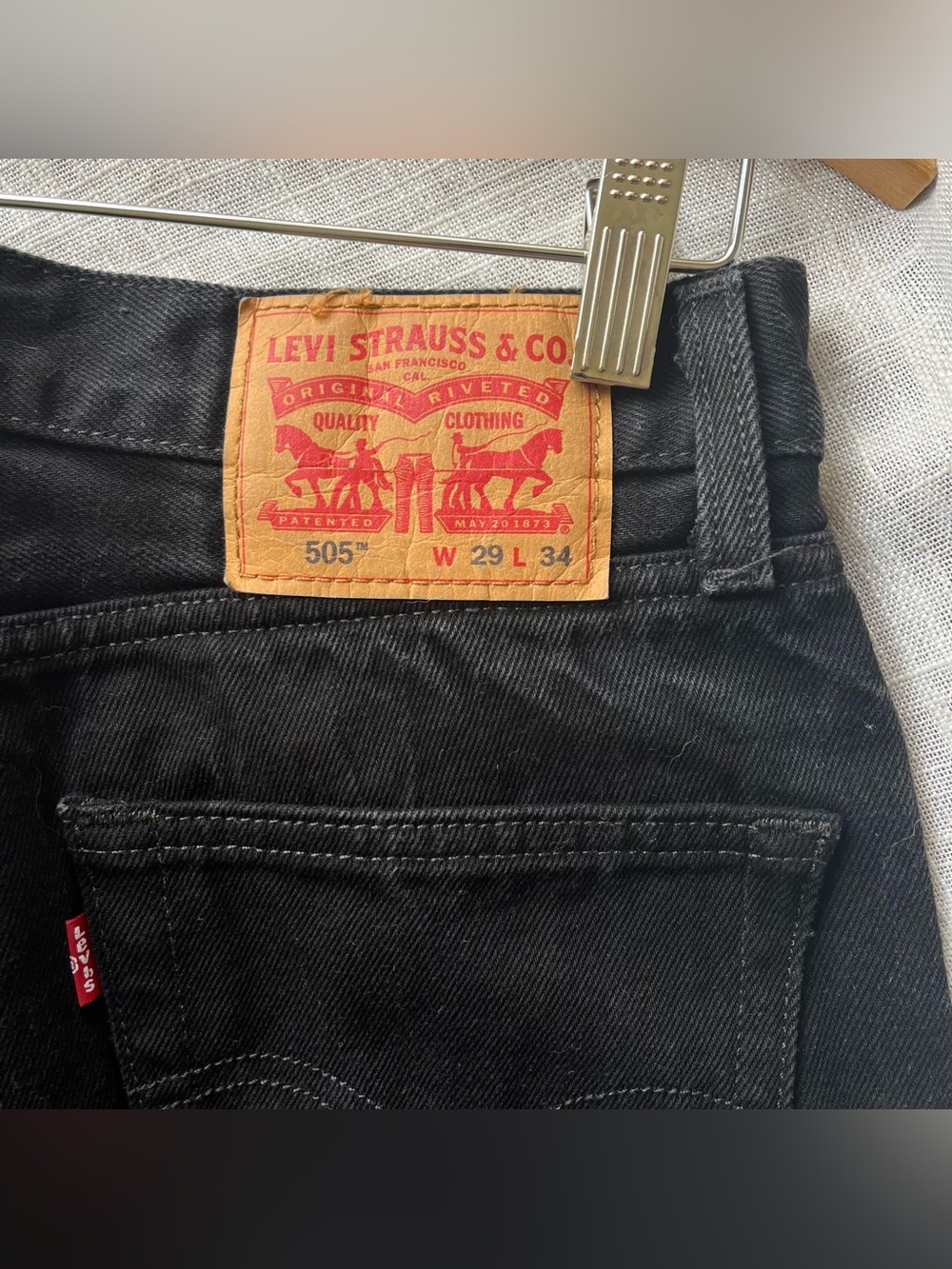Levi's 505 29x34" - Straight Leg Black Denim